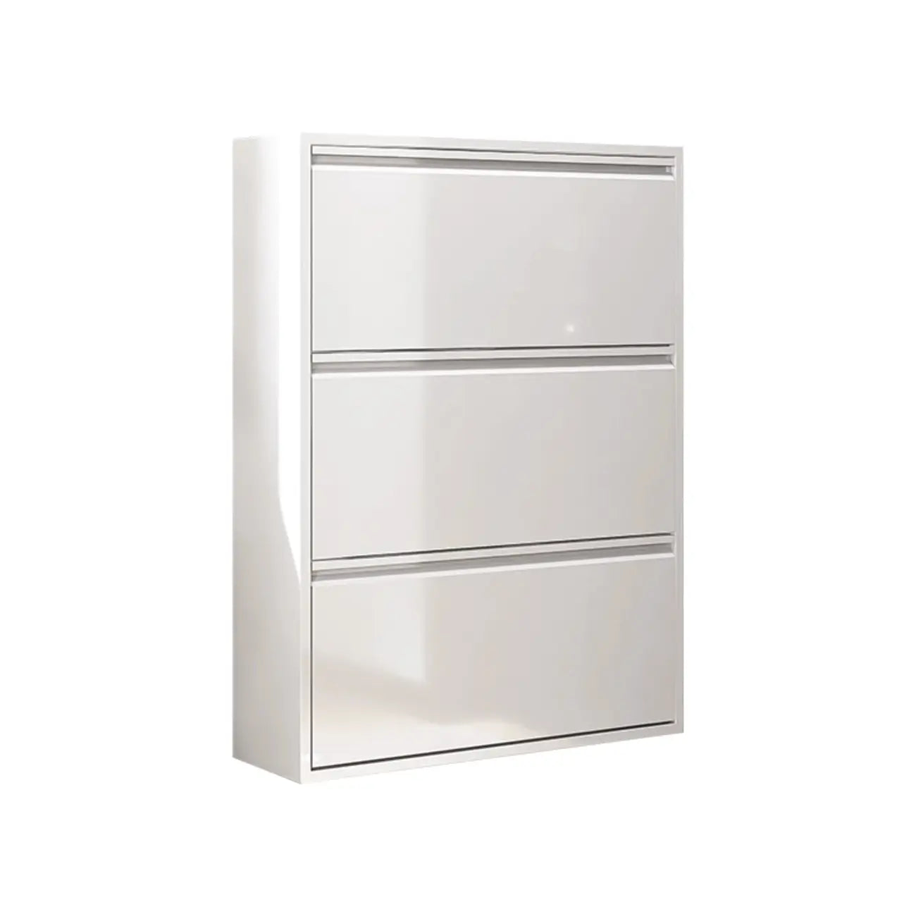 Armoire à chaussures murale en métal blanc pour entrée