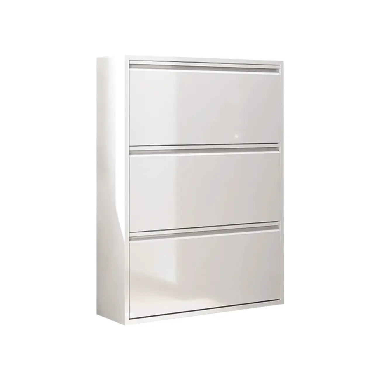 Armoire à chaussures murale en métal blanc pour entrée