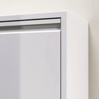 Armoire à chaussures murale en métal blanc pour entrée