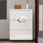 Armoire à chaussures murale en métal blanc pour entrée