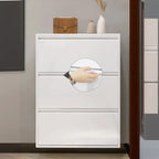 Armoire à chaussures murale en métal blanc pour entrée