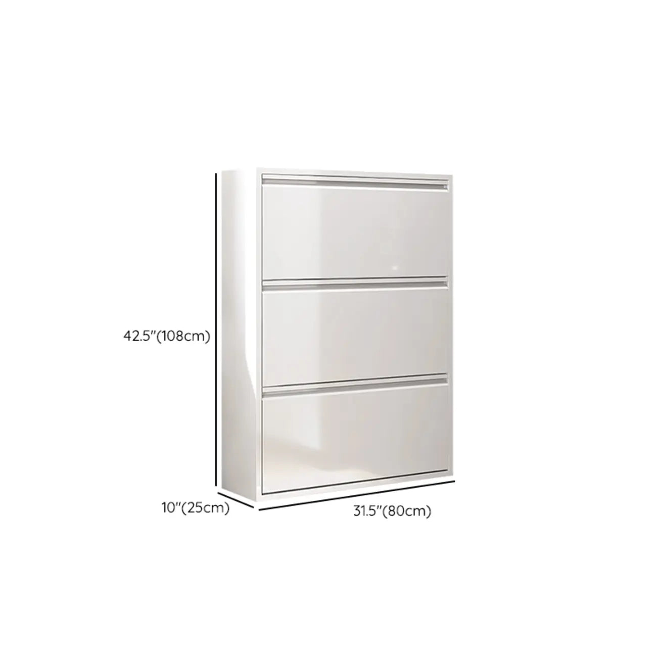 Armoire à chaussures murale en métal blanc pour entrée