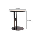 Table ronde Glam Wood noire avec piètement trépied abstrait