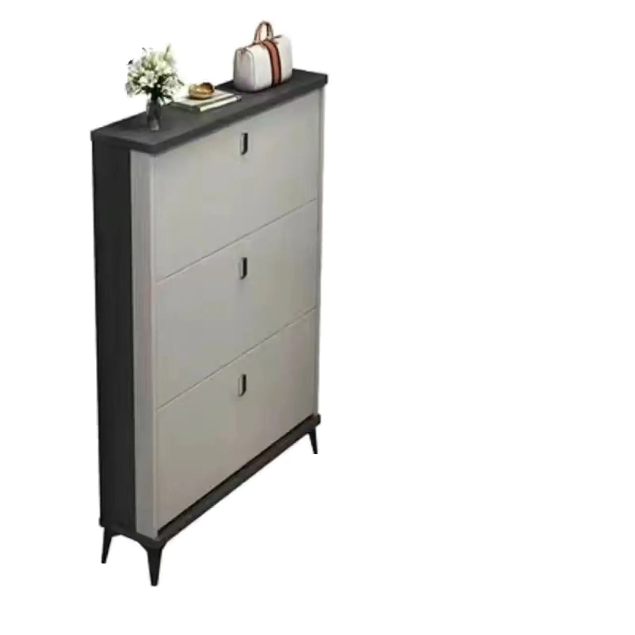 Meuble à chaussures moderne en bois avec étagères réglables