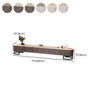 Meuble TV rectangulaire luxueux en pierre avec tiroirs pour salon