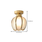 Plafonnier semi-encastré moderne en verre blanc et doré, style tambour.