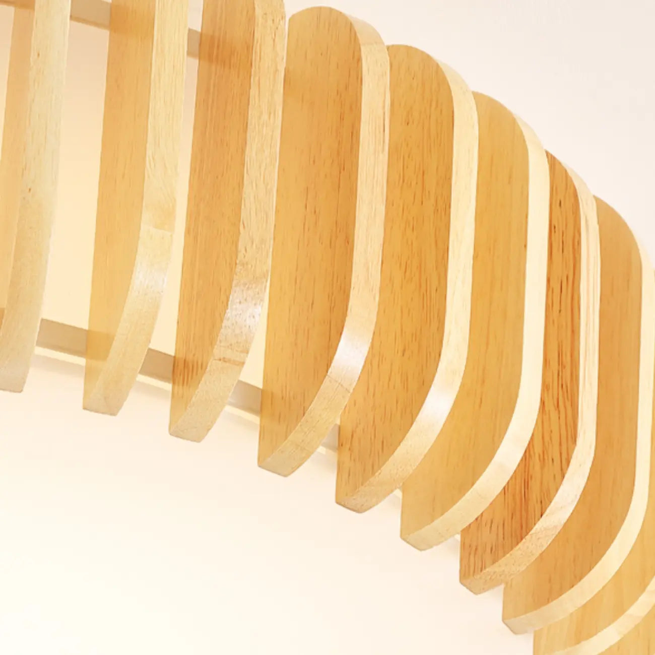 Plafonnier LED circulaire en bois naturel à intensité variable, encastré