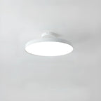 Plafonnier LED semi-encastré rond gris moderne à intensité variable