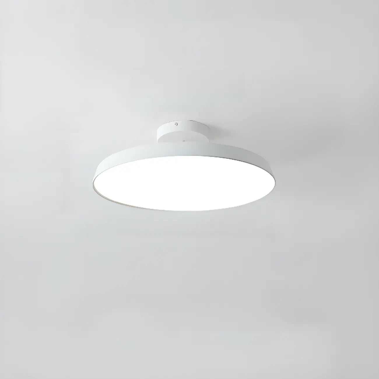 Plafonnier LED semi-encastré rond gris moderne à intensité variable