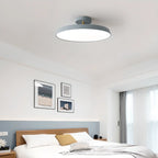 Plafonnier LED semi-encastré rond gris moderne à intensité variable