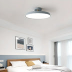 Plafonnier LED semi-encastré rond gris moderne à intensité variable