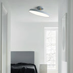 Plafonnier LED semi-encastré rond gris moderne à intensité variable