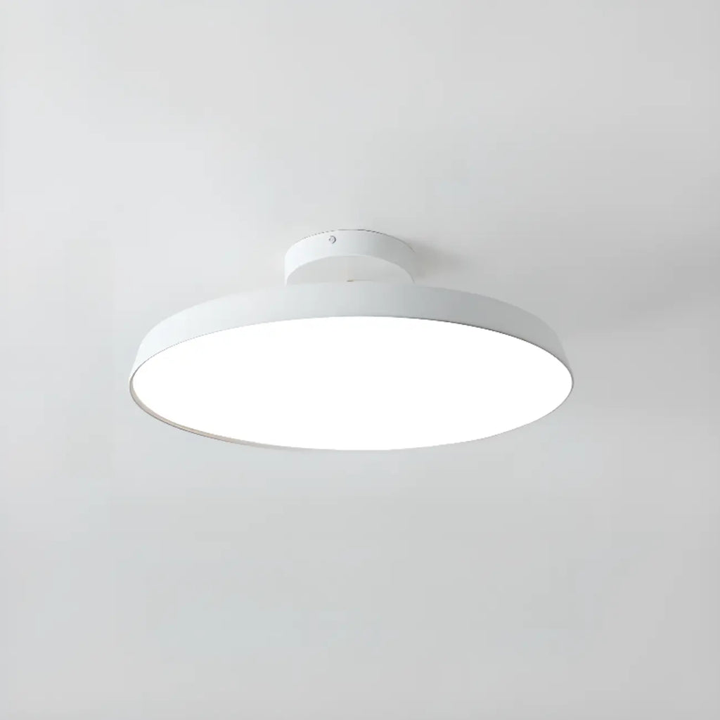 Plafonnier LED semi-encastré rond gris moderne à intensité variable