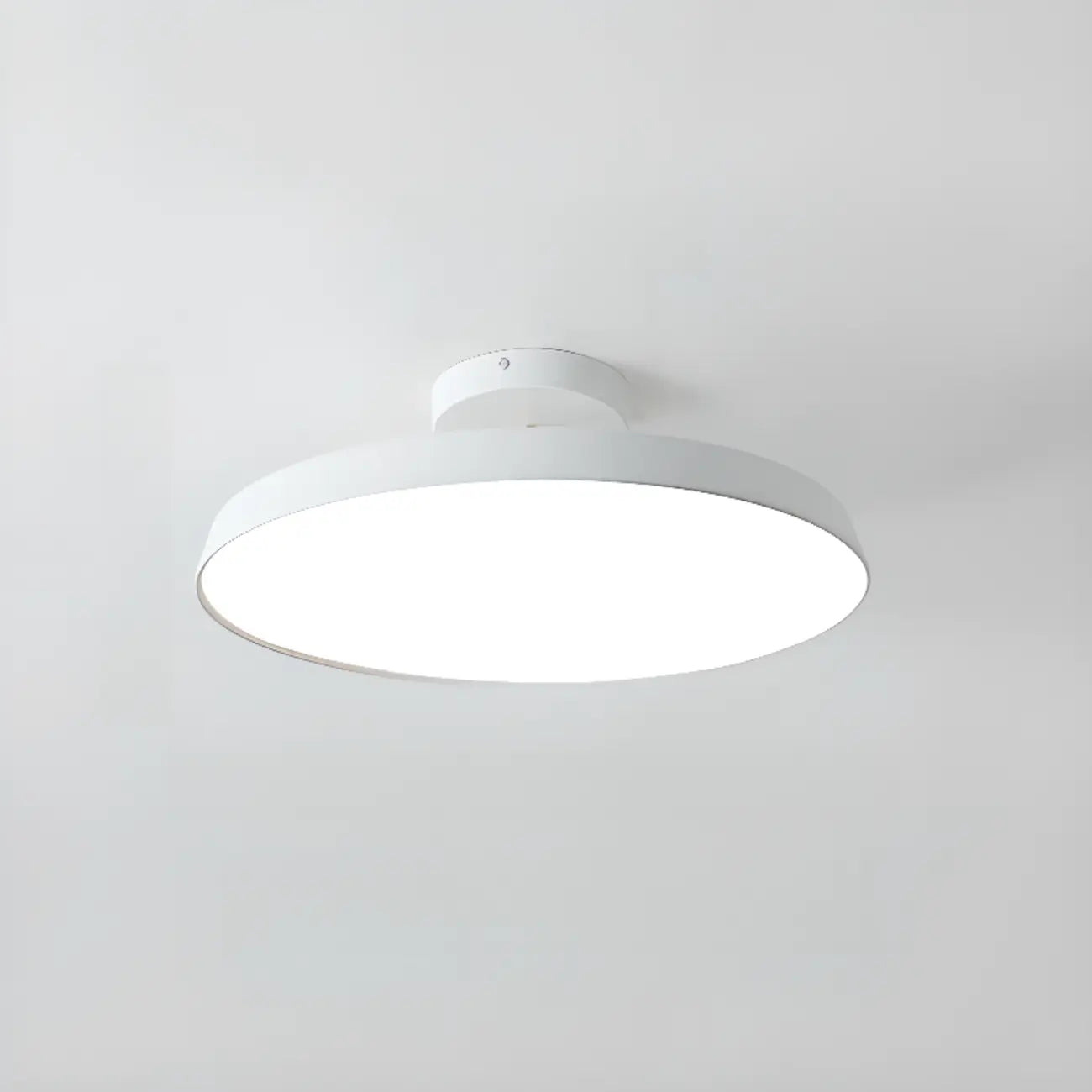 Plafonnier LED semi-encastré rond gris moderne à intensité variable