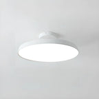 Plafonnier LED semi-encastré rond gris moderne à intensité variable