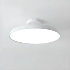 Plafonnier LED semi-encastré rond gris moderne à intensité variable