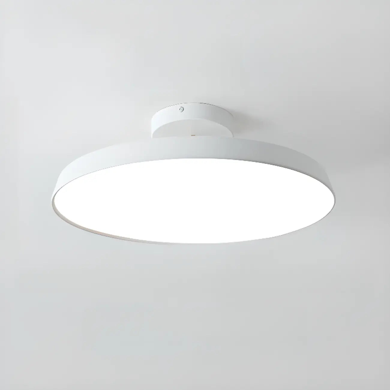 Plafonnier LED semi-encastré rond gris moderne à intensité variable