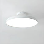 Plafonnier LED semi-encastré rond gris moderne à intensité variable