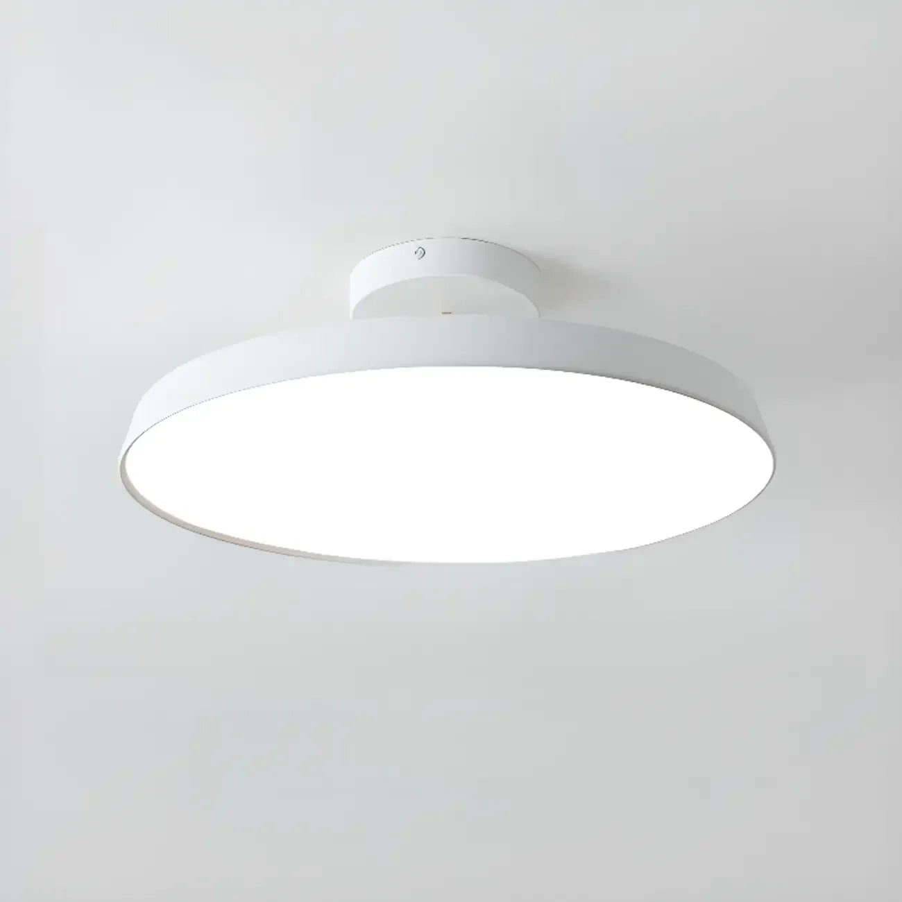 Plafonnier LED semi-encastré rond gris moderne à intensité variable