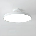 Plafonnier LED semi-encastré rond gris moderne à intensité variable