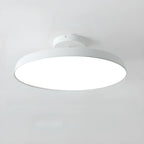 Plafonnier LED semi-encastré rond gris moderne à intensité variable