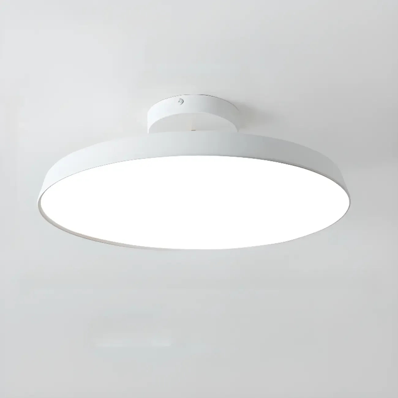 Plafonnier LED semi-encastré rond gris moderne à intensité variable