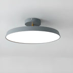 Plafonnier LED semi-encastré rond gris moderne à intensité variable