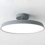 Plafonnier LED semi-encastré rond gris moderne à intensité variable