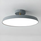 Plafonnier LED semi-encastré rond gris moderne à intensité variable