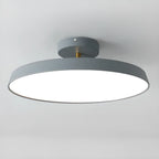 Plafonnier LED semi-encastré rond gris moderne à intensité variable