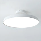 Plafonnier LED semi-encastré rond gris moderne à intensité variable