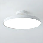 Plafonnier LED semi-encastré rond gris moderne à intensité variable