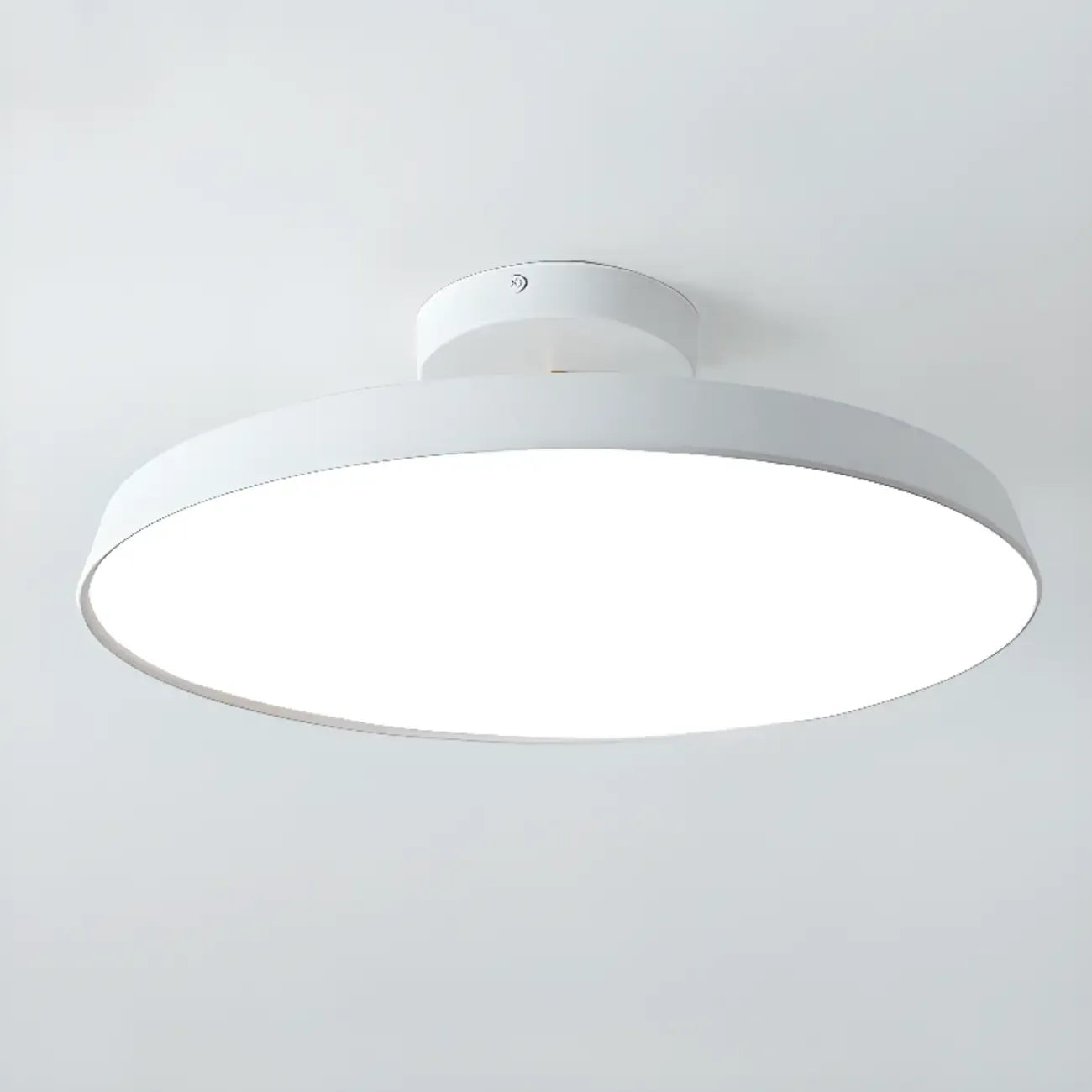 Plafonnier LED semi-encastré rond gris moderne à intensité variable