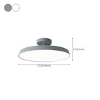 Plafonnier LED semi-encastré rond gris moderne à intensité variable