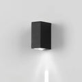 Applique murale extérieure rectangulaire noire moderne à LED (éclairage indirect)
