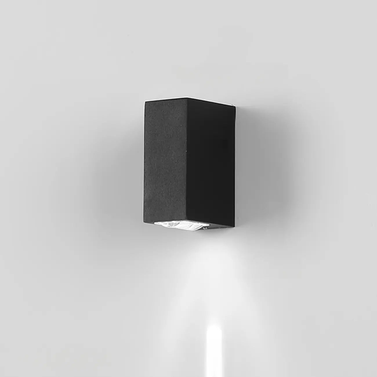 Applique murale extérieure rectangulaire noire moderne à LED (éclairage indirect)