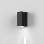Applique murale extérieure rectangulaire noire moderne à LED (éclairage indirect)