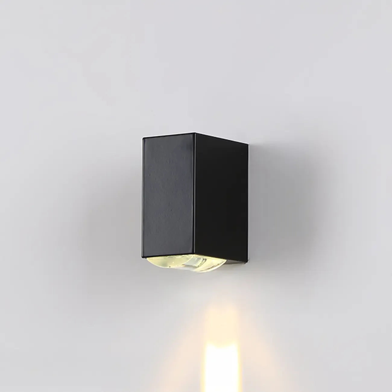 Applique murale extérieure rectangulaire noire moderne à LED (éclairage indirect)