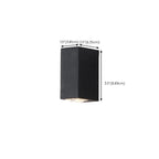 Applique murale extérieure rectangulaire noire moderne à LED (éclairage indirect)