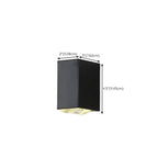 Applique murale extérieure rectangulaire noire moderne à LED (éclairage indirect)