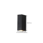 Applique murale extérieure rectangulaire noire moderne à LED (éclairage indirect)