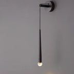Applique murale LED cylindrique dorée élégante avec décoration en cristal