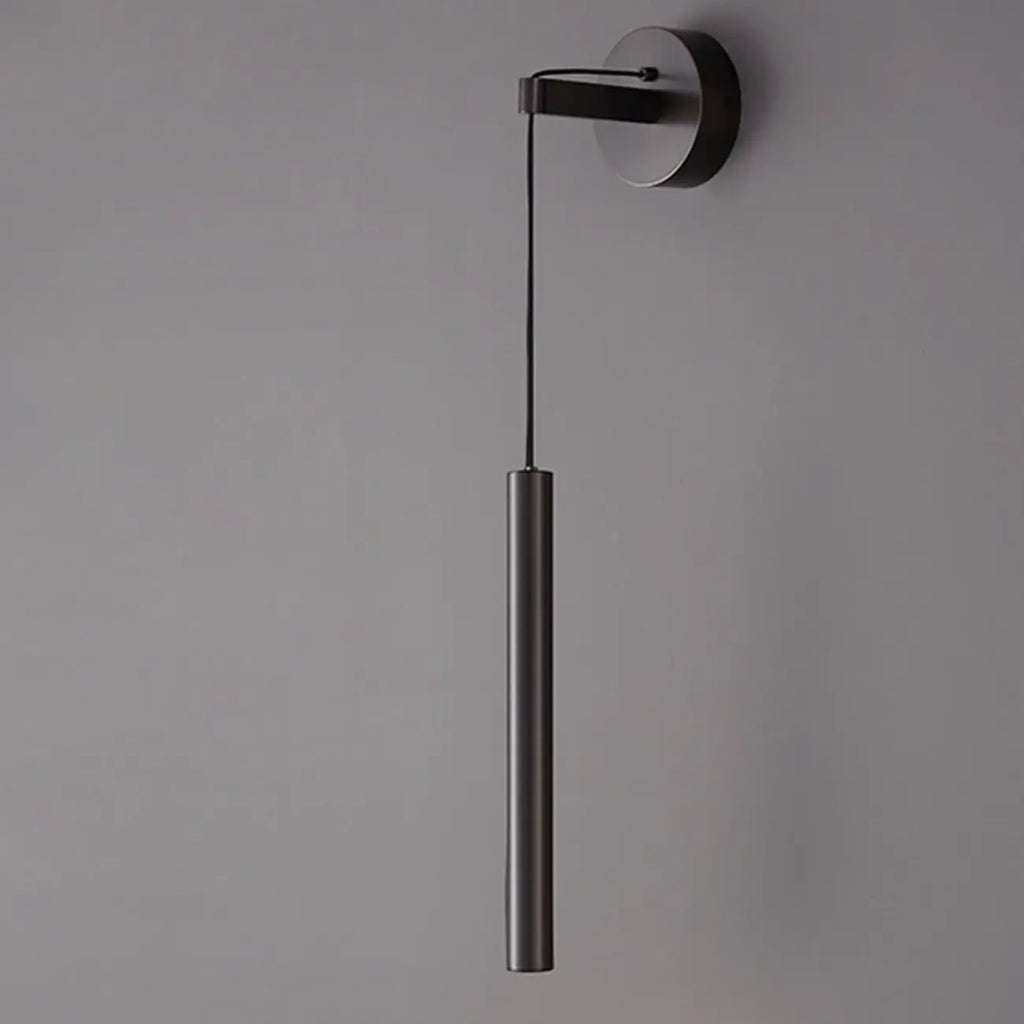 Applique murale LED cylindrique dorée élégante avec décoration en cristal