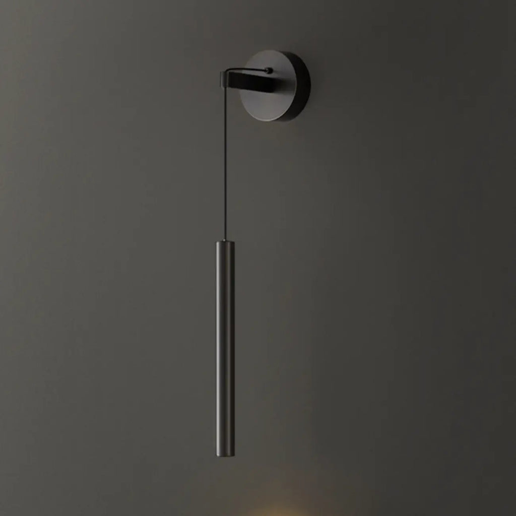 Applique murale LED cylindrique dorée élégante avec décoration en cristal