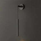 Applique murale LED cylindrique dorée élégante avec décoration en cristal