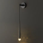Applique murale LED cylindrique dorée élégante avec décoration en cristal
