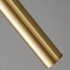 Applique murale LED cylindrique dorée élégante avec décoration en cristal