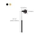 Applique murale LED cylindrique dorée élégante avec décoration en cristal