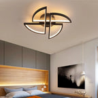 Plafonnier LED linéaire noir encastré pour salon