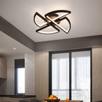 Plafonnier LED linéaire noir encastré pour salon